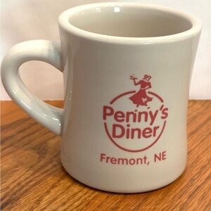 Penny's Diner Classic White Restaurant Ware Mug with Red Logo